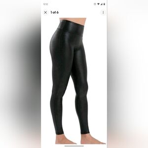 NWT Tagoo Women's Stretchy Faux Leather Leggings Pants High Waisted Size M
